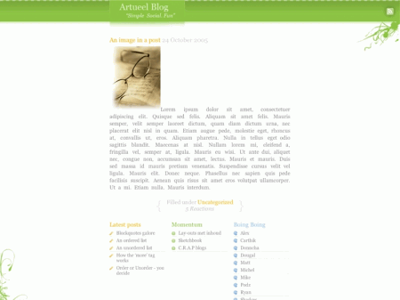 Artuell in 100 Excellent Free WordPress Themes