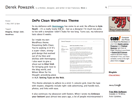 Depo in 100 Excellent Free WordPress Themes