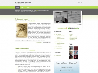 Greenway3c in 100 Excellent Free WordPress Themes