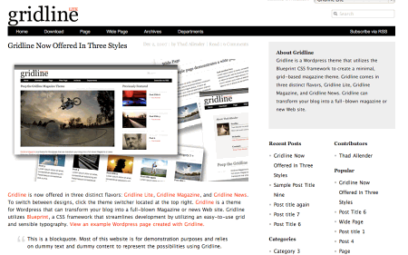 Gridline in 100 Excellent Free WordPress Themes