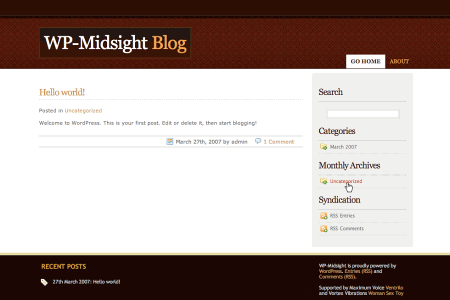 Midsight in 100 Excellent Free WordPress Themes
