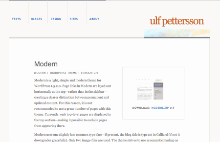 Modern in 100 Excellent Free WordPress Themes