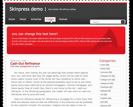 Red-stamp in 100 Excellent Free WordPress Themes