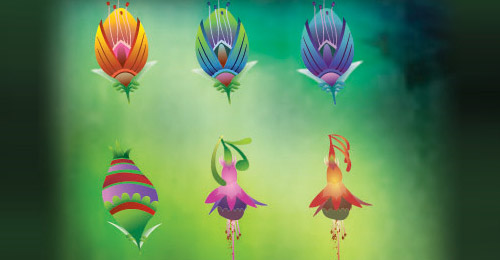 Brushes Vectorielles Fleurs 18