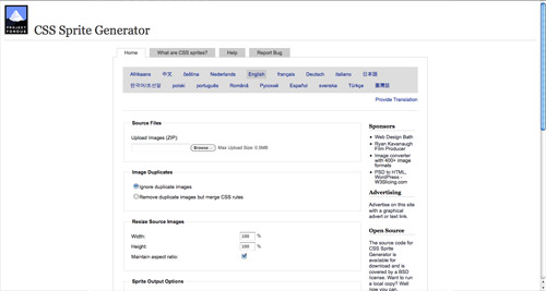 CSS Sprite Generator