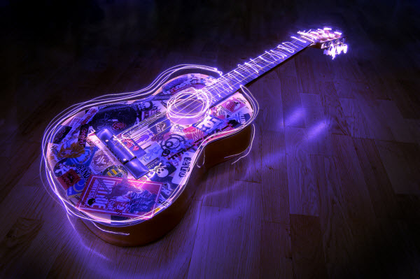 electric guitar collection d'images de light painting