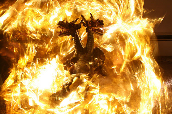fire dragon collection d'images de light painting