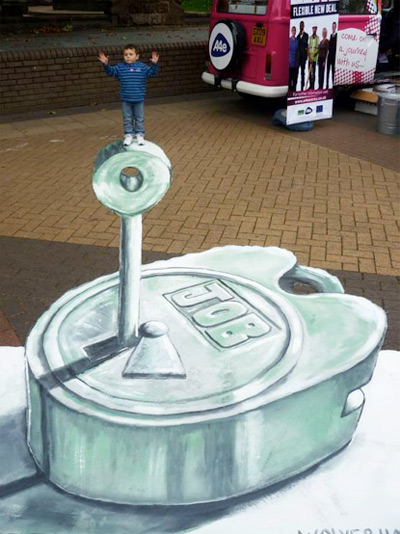 A4e Road Trip peinture de la rue 3D