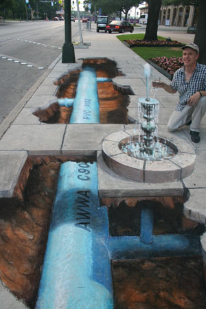 Sous toutes les rues peinture de la rue 3D