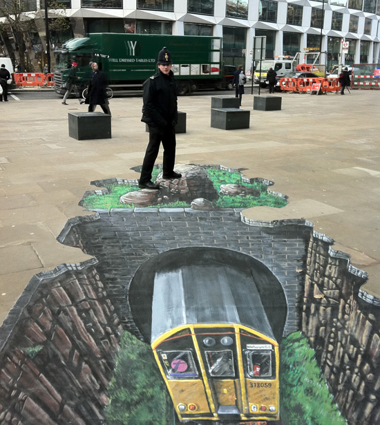Sous terre peinture de la rue 3D
