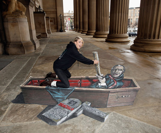 Club de films cultes Jameson peinture de la rue 3D