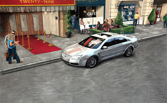 Lincoln Mercury TV peinture de la rue 3D