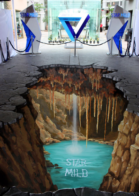Star Mild peinture de la rue 3D