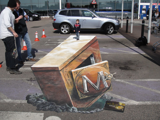 Magnum crème glacée peinture de la rue 3D