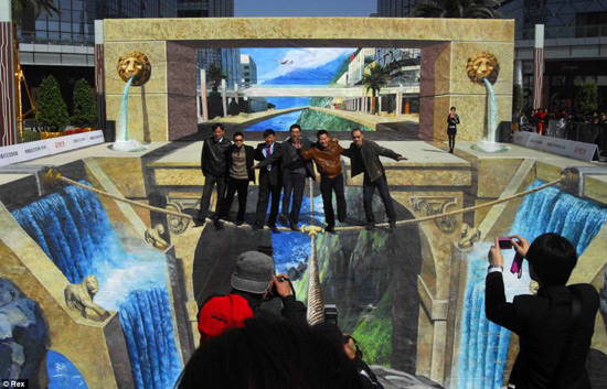 lions gate peinture de la rue 3D