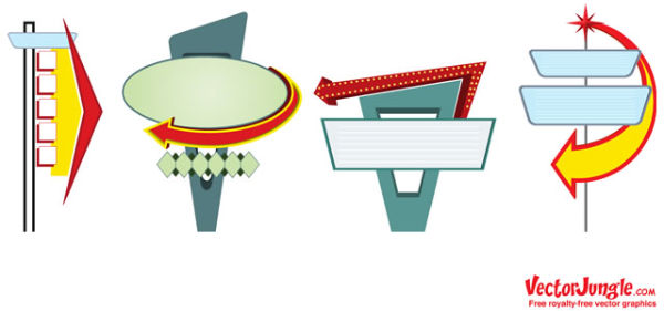 Panneaux de style rétro