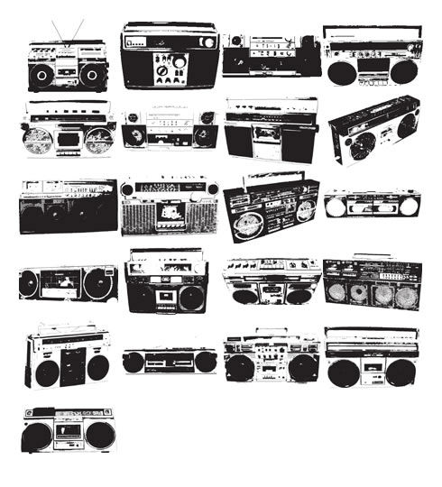 Stéréos Ghettos vectorielles