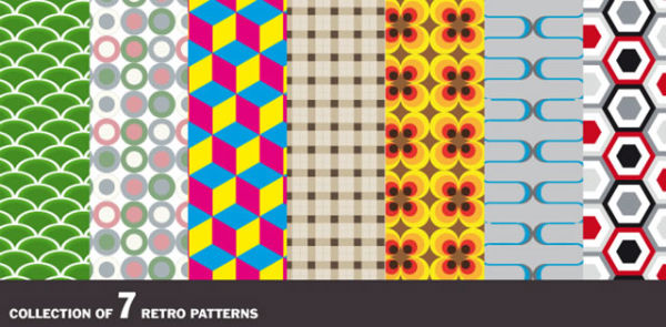 Pattern rétro vectoriel