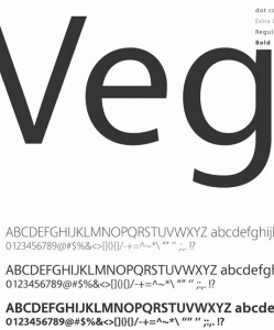 vegur Typographie Vegur