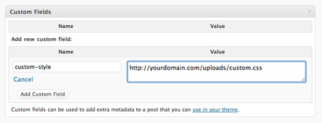 Feuille de style personnalisée WordPress