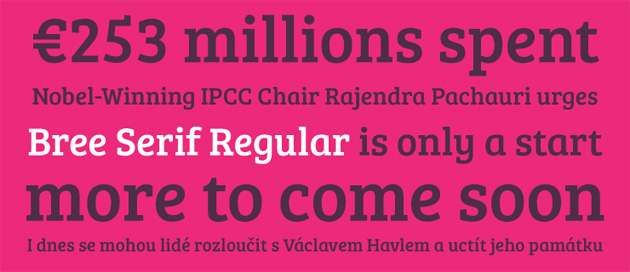 Typo Bree Serif