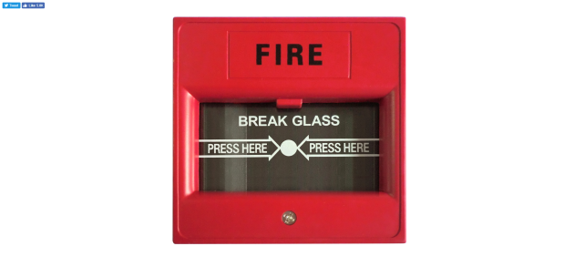 Break glass to sound alarm